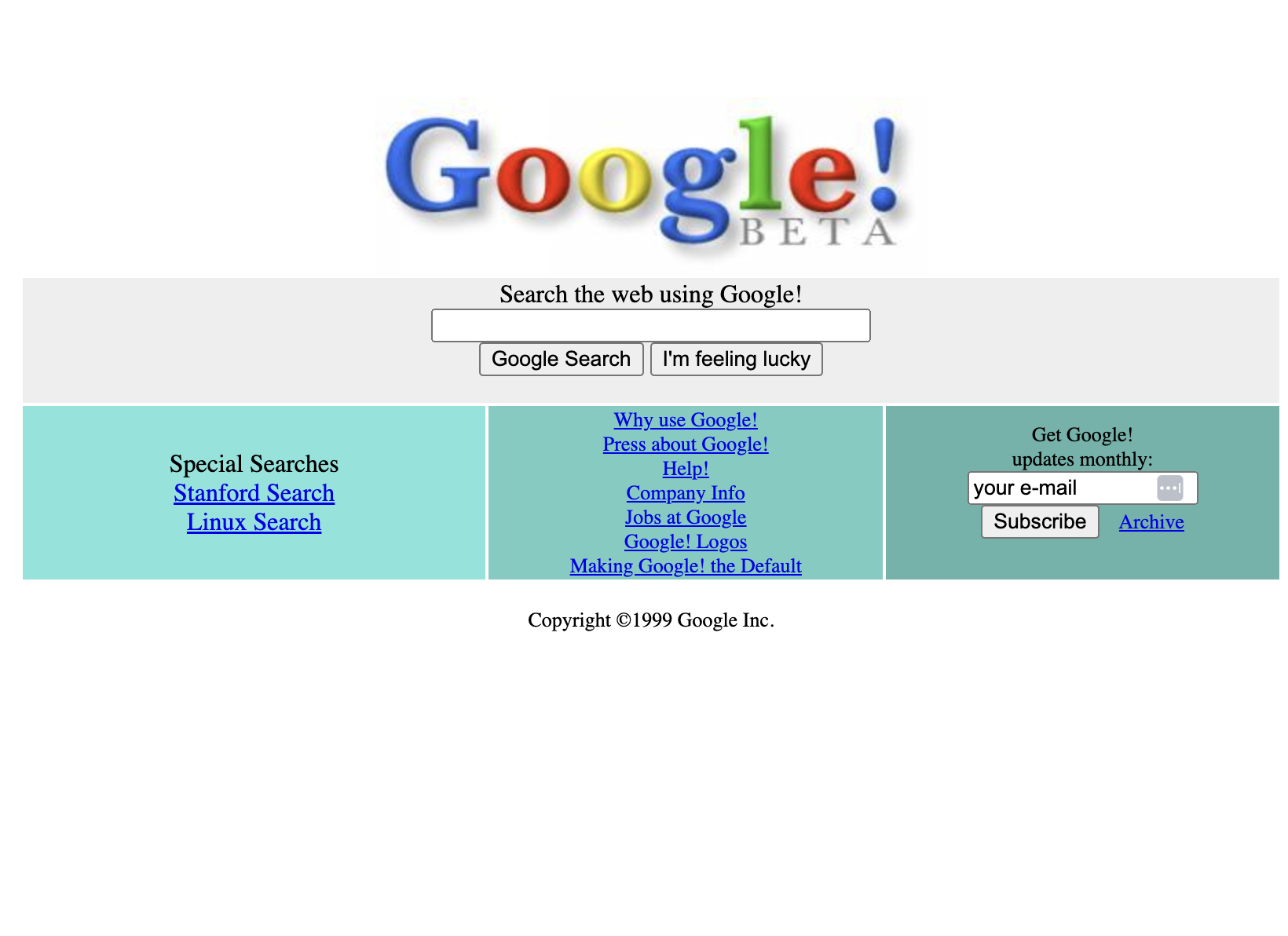 Google 1999