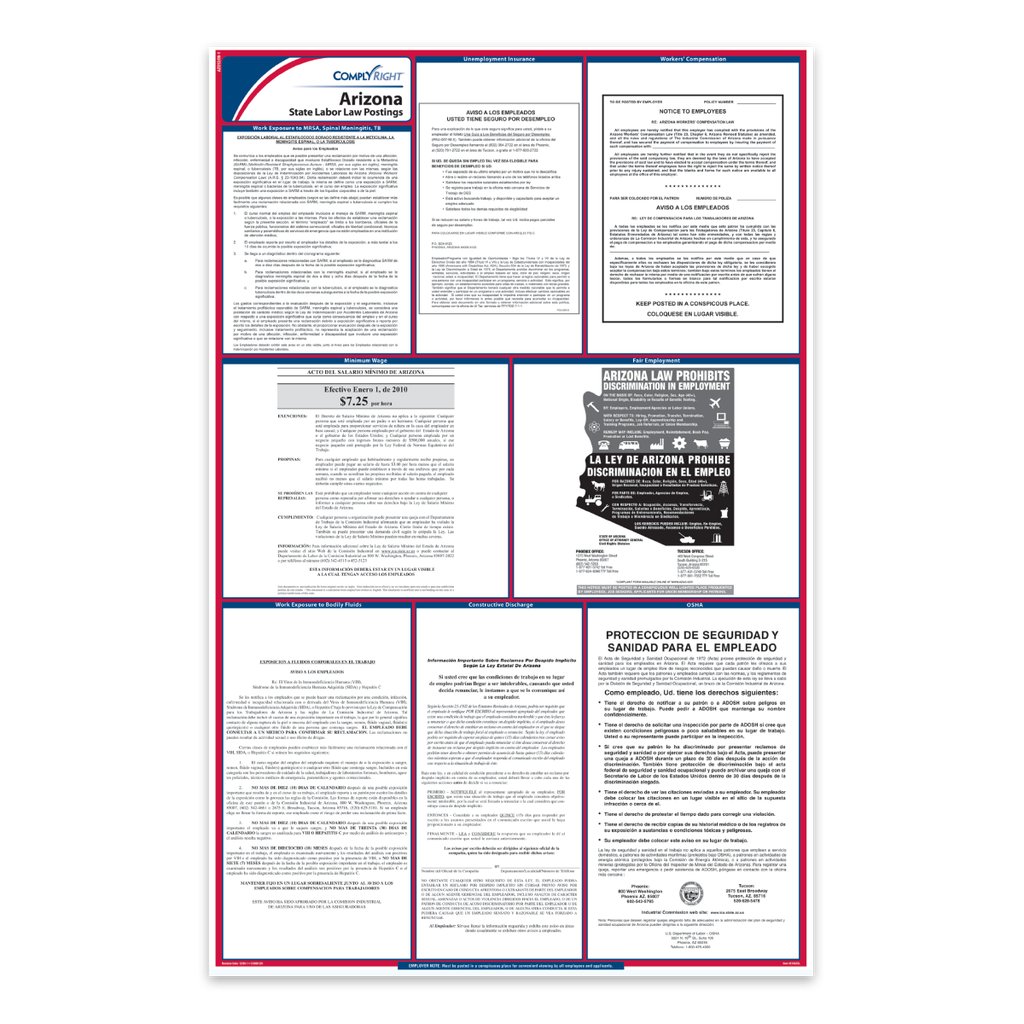 [LLP-E10AZS] State Labor Law Poster - Spanish (Arizona)