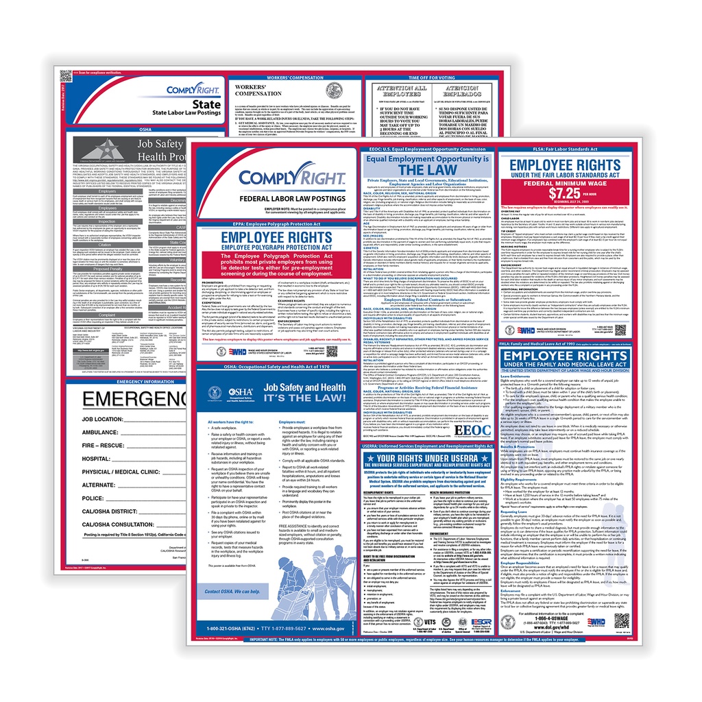 [LLP-E50AL] Federal & State Labor Law Poster Set - English (Alabama)