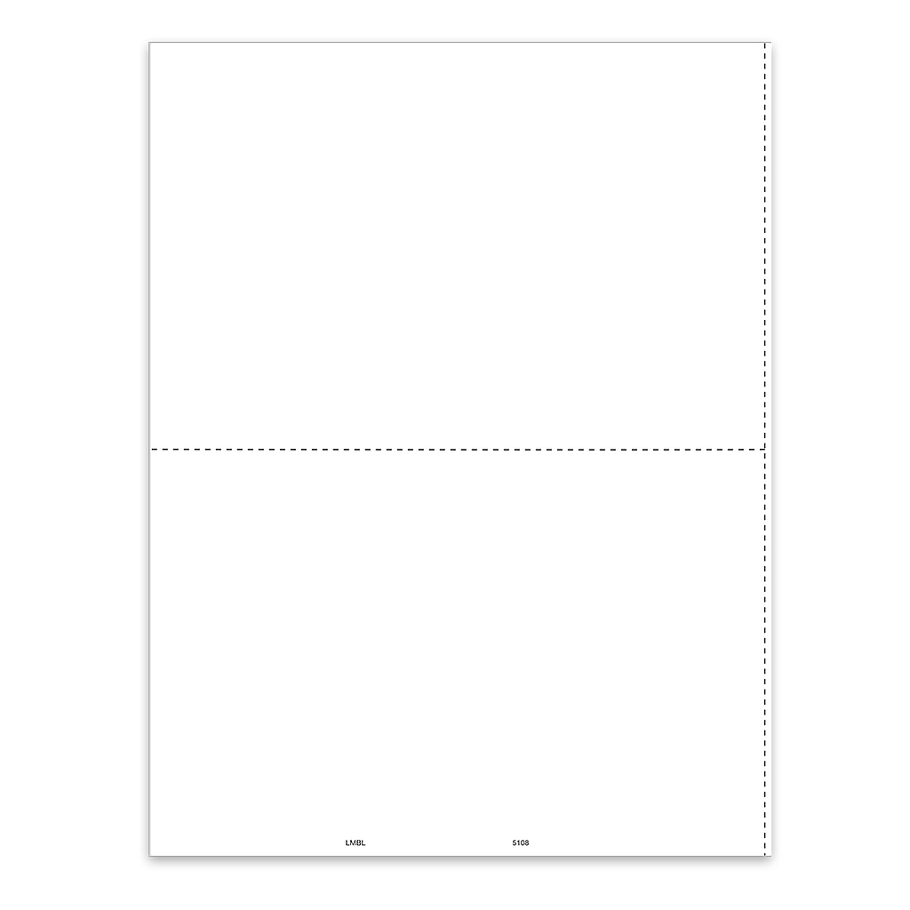 [5108] 2-Up Blank 1099-MISC Tax Form With Employee Instructions (5108)