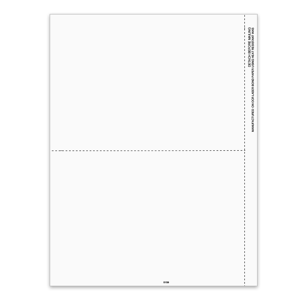 [5159] 2-Up Blank 1099-MISC Tax Form with Employee Instructions Copy B/2 (5159)