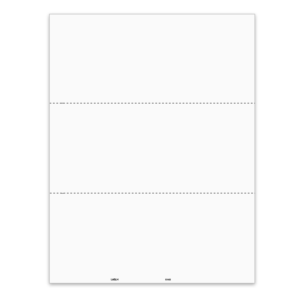 [5145] 3-Up Blank 1099 Laser Tax Form (5145)