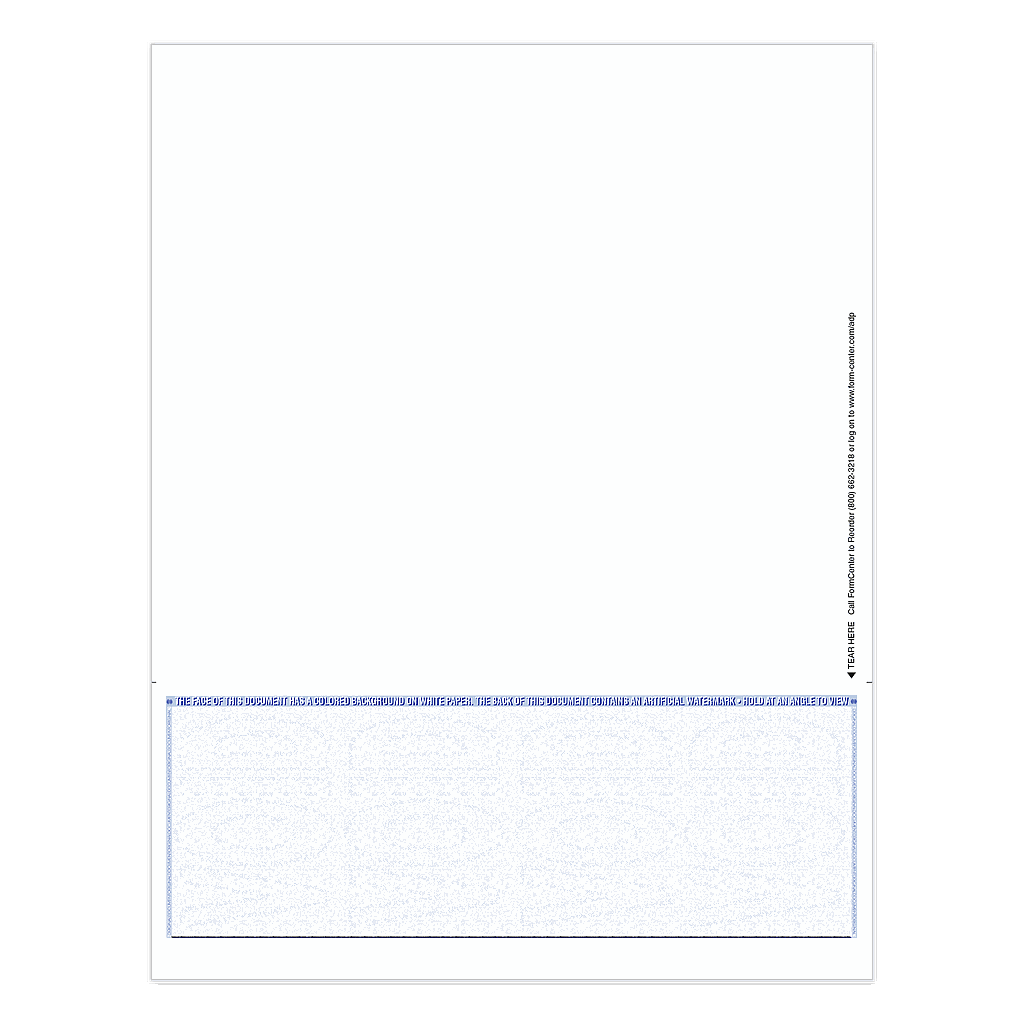 [1006B] ADP Standard Blank MICR Checks (Reflex Blue)