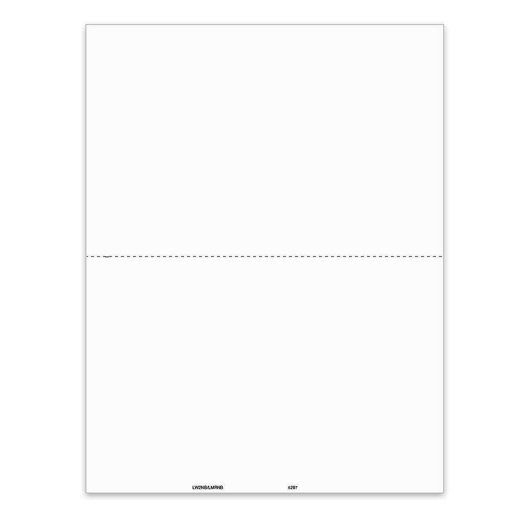 [5207] 2-Up Blank W-2 or 1099 Tax Form (5207)