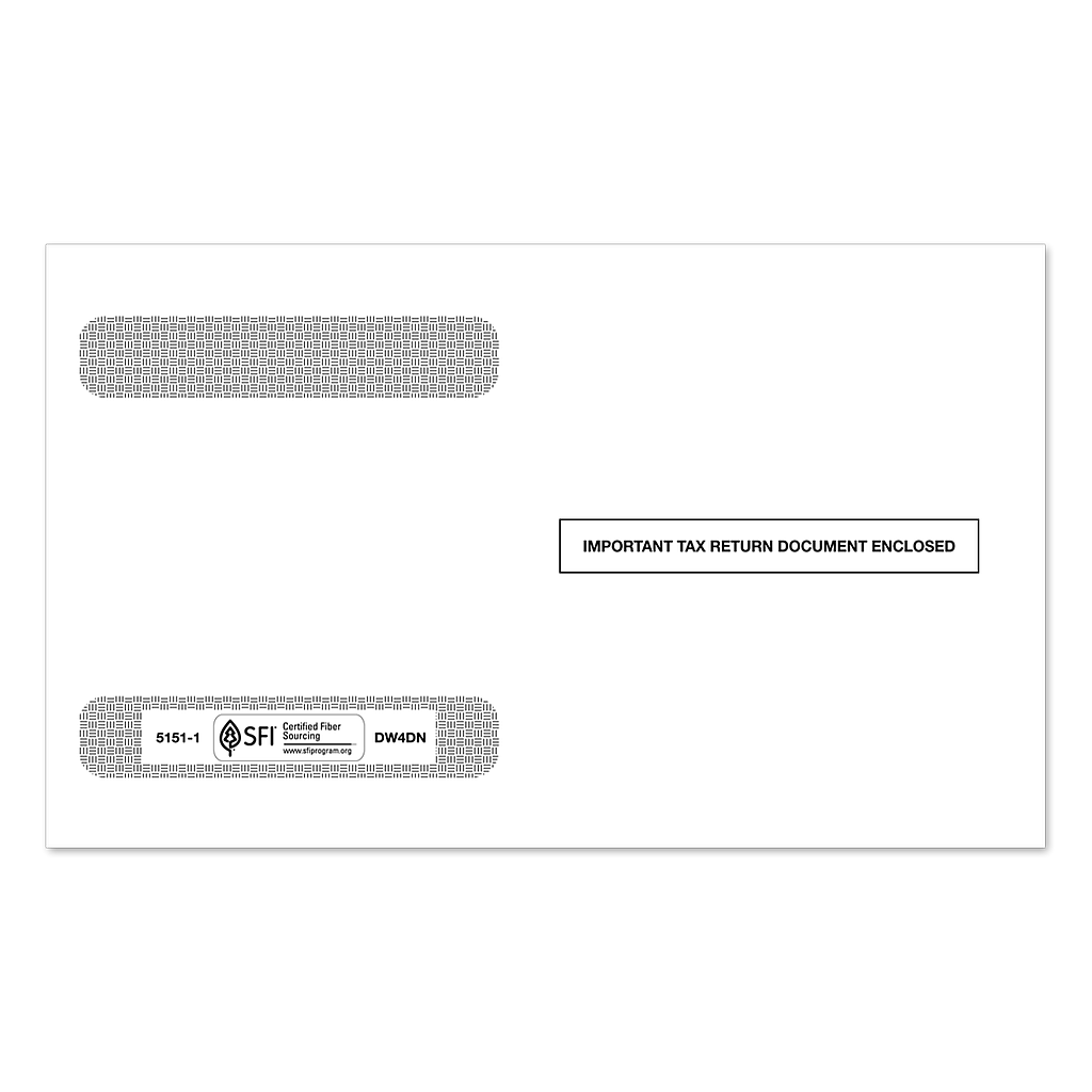 [51511] 4-Up W-2 Tax Form Envelope (5151ENV) (Gum Seal)