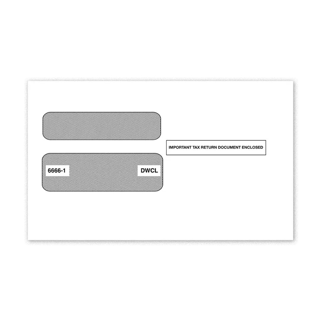 [66661] 2-Up W-2 Tax Form Envelope (6666) (Gum Seal)
