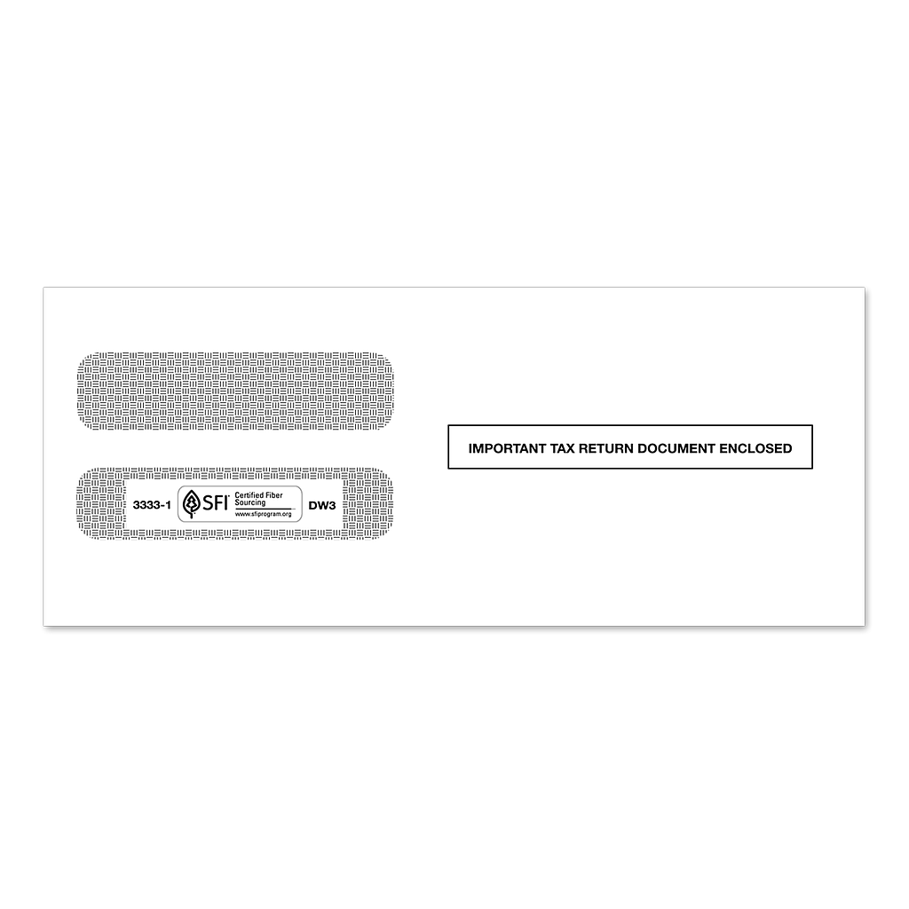 [33331] 3-Up W-2 Tax Form Envelope (3333) (Gum Seal)