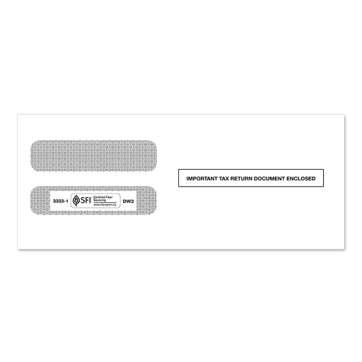 3-Up W-2 Tax Form Envelope (3333)