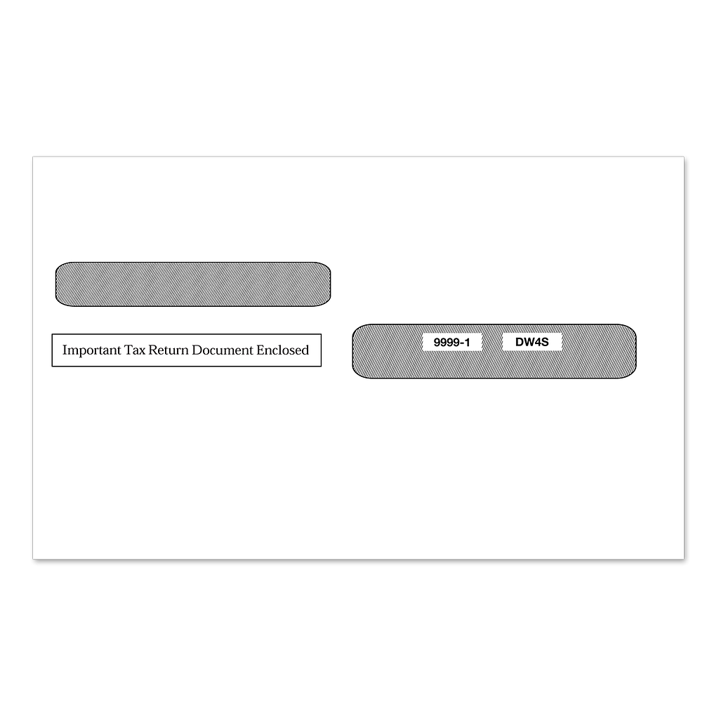 [99991] 4-Up W-2 Tax Form Envelope Ver 1 (9999) (Gum Seal)