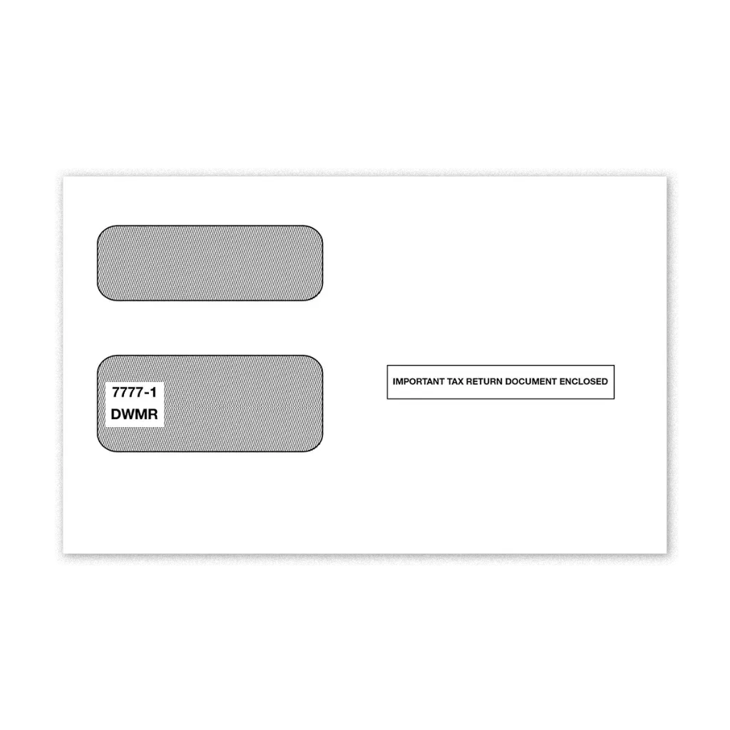 2-Up 1099 Tax Form Envelope (7777)