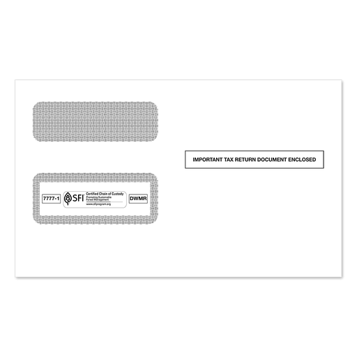 2-Up 1099 Double Window Tax Form Envelope (7777)