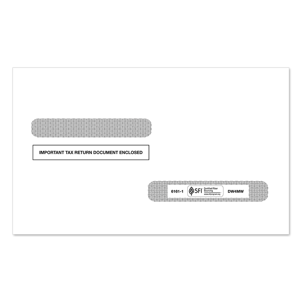 [61611] 4-Up W-2 Or 1099-R Tax Form Envelope (6161) (Gum Seal)
