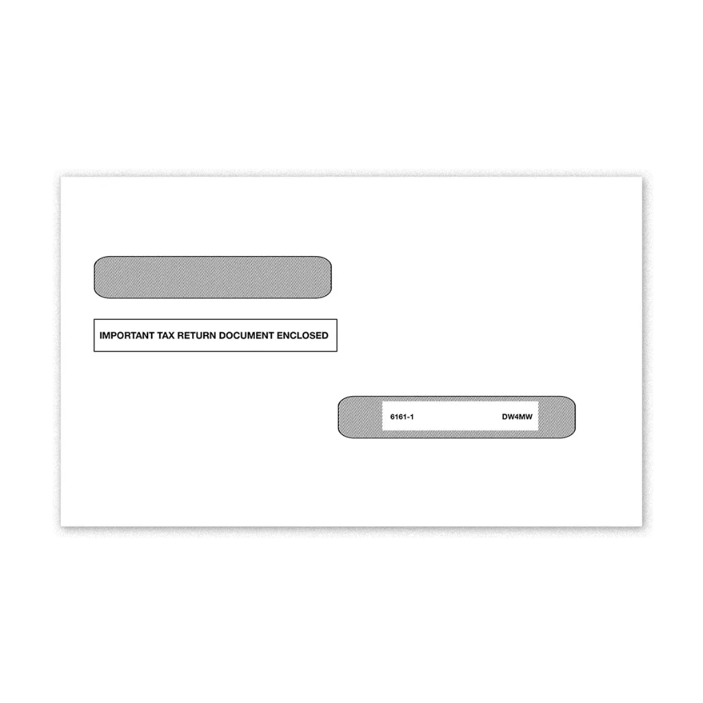 4-Up W-2 Or 1099-R Tax Form Envelope (6161)