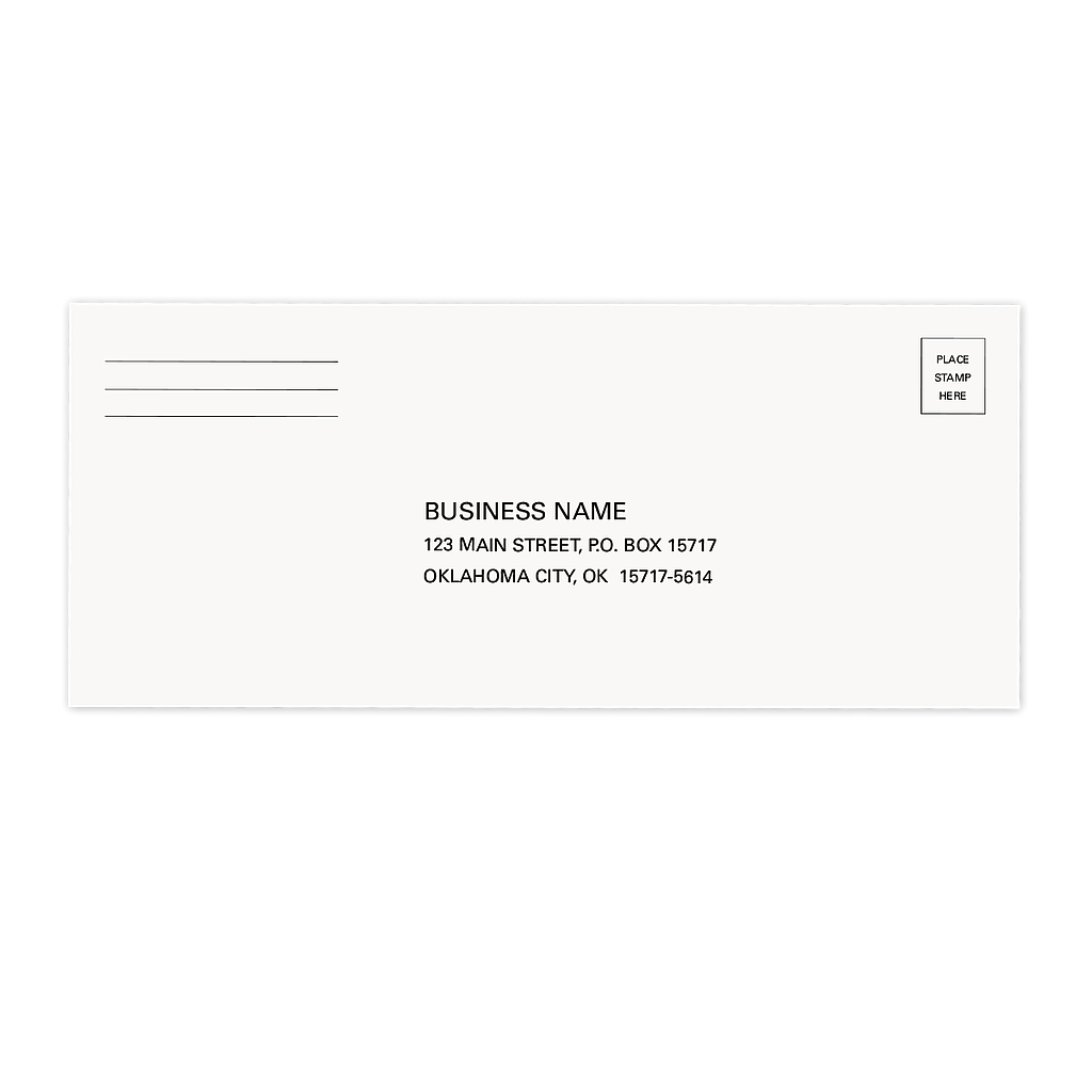 [030-075] #9 Self Addressed Envelopes (White - 24 lb. Wove)