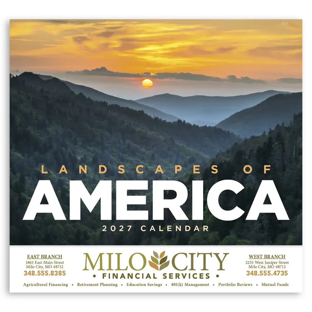 Landscapes Of America Wall Calendar