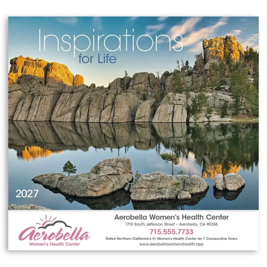 [230-148] Inspirations for Life Wall Calendar (Printed in Black Ink)