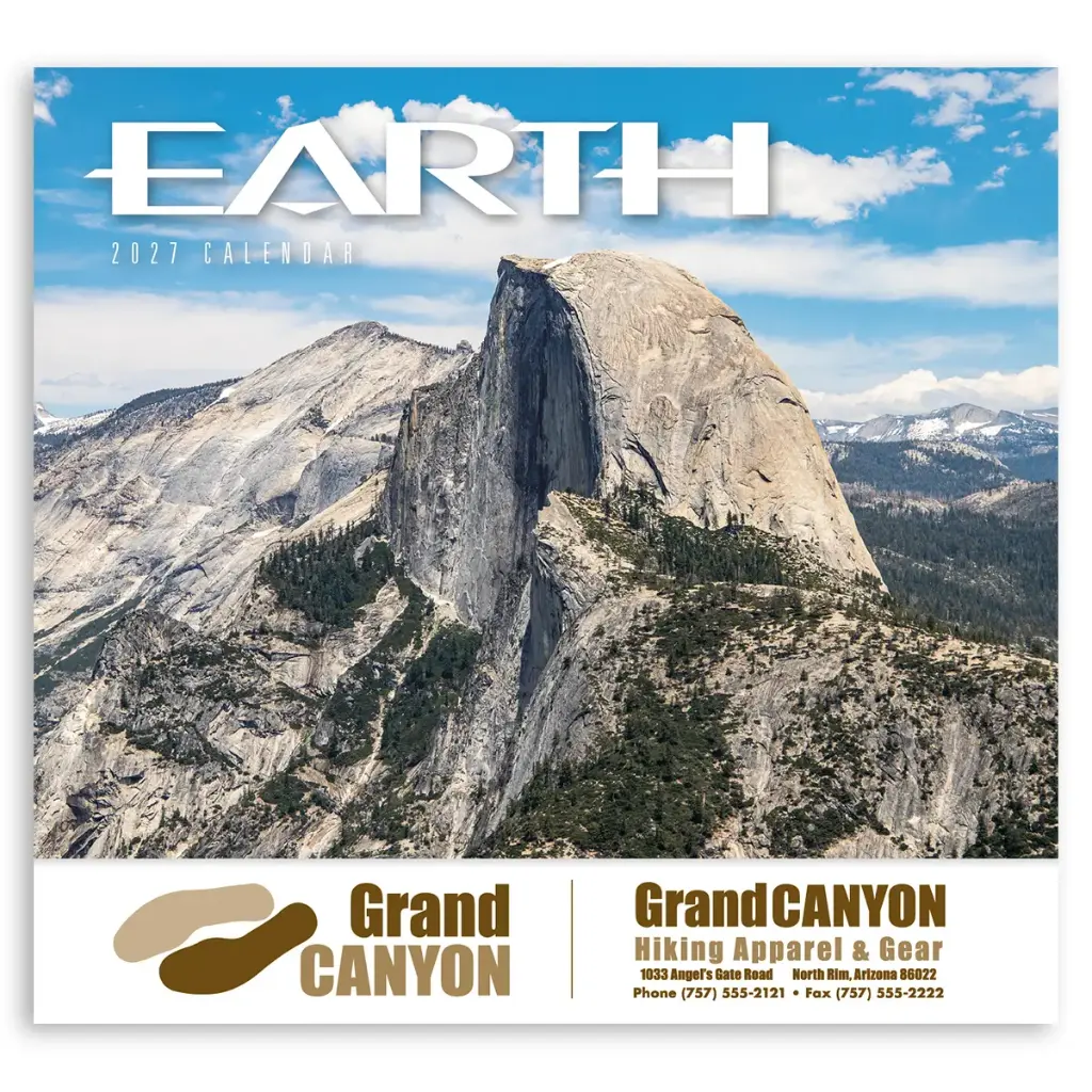 [230-105] Earth Appointment Wall Calendar (Printed in Black Ink)