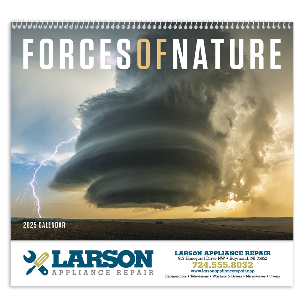 [230-010] Forces of Nature Wall Calendar (Printed in Black Ink)