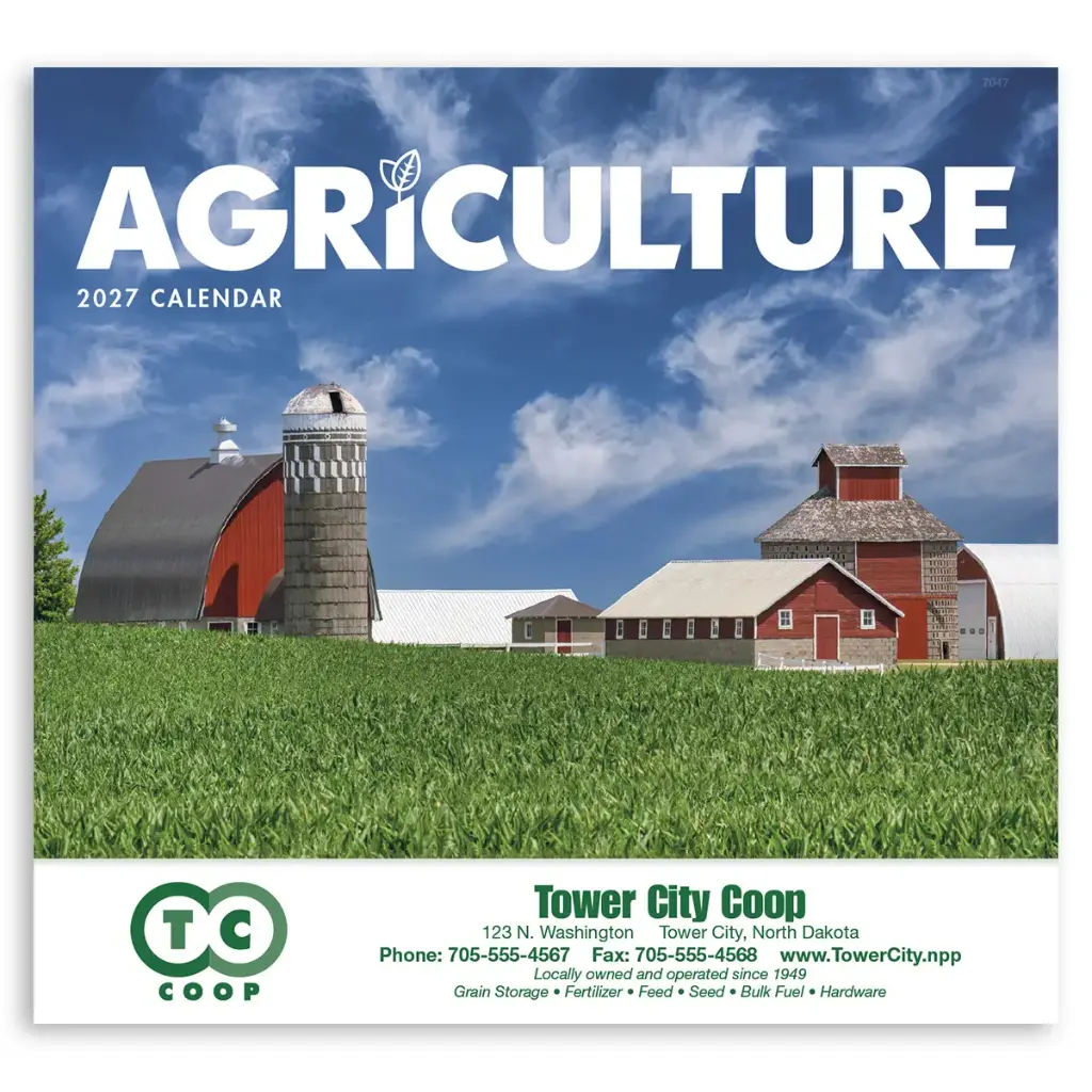 Agriculture Wall Calendar - Stapled