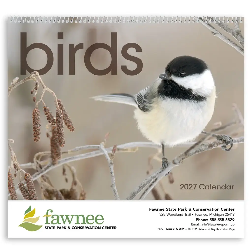 [230-348] Birds Wall Calendar (Printed in Black Ink)
