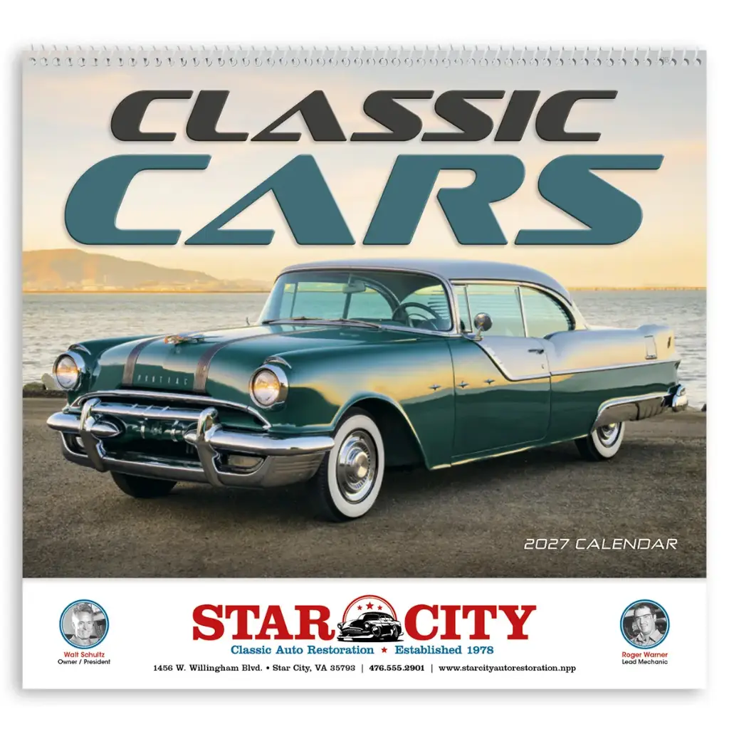Classic Cars Wall Calendar