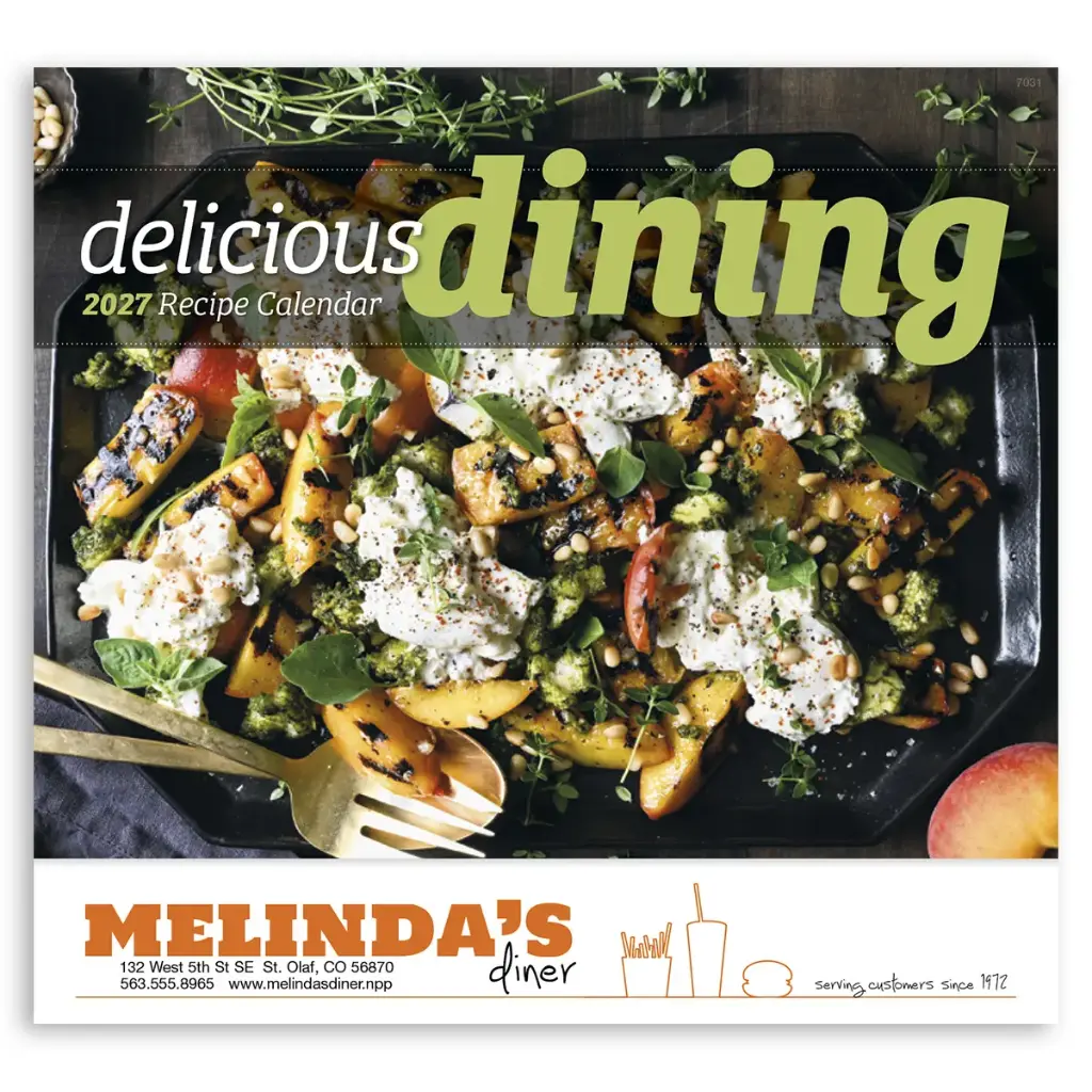 [230-126] Delicious Dining Wall Calendar (Printed in Black Ink)