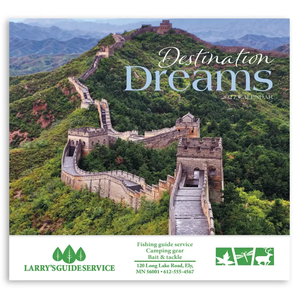 [230-118] Destination Dreams Appointment Wall Calendar (Printed in Black Ink)