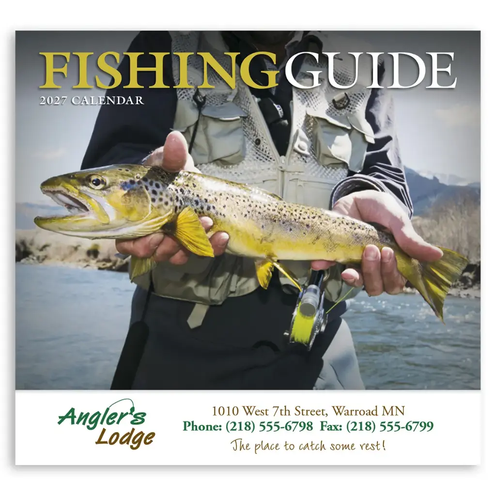 [230-164] Fisherman's Guide Appointment Wall Calendar (Printed in Black Ink)