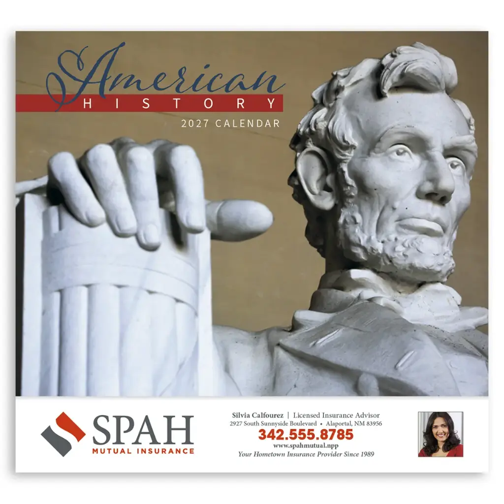 [230-112] American History Appointment Wall Calendar (Printed in Black Ink)