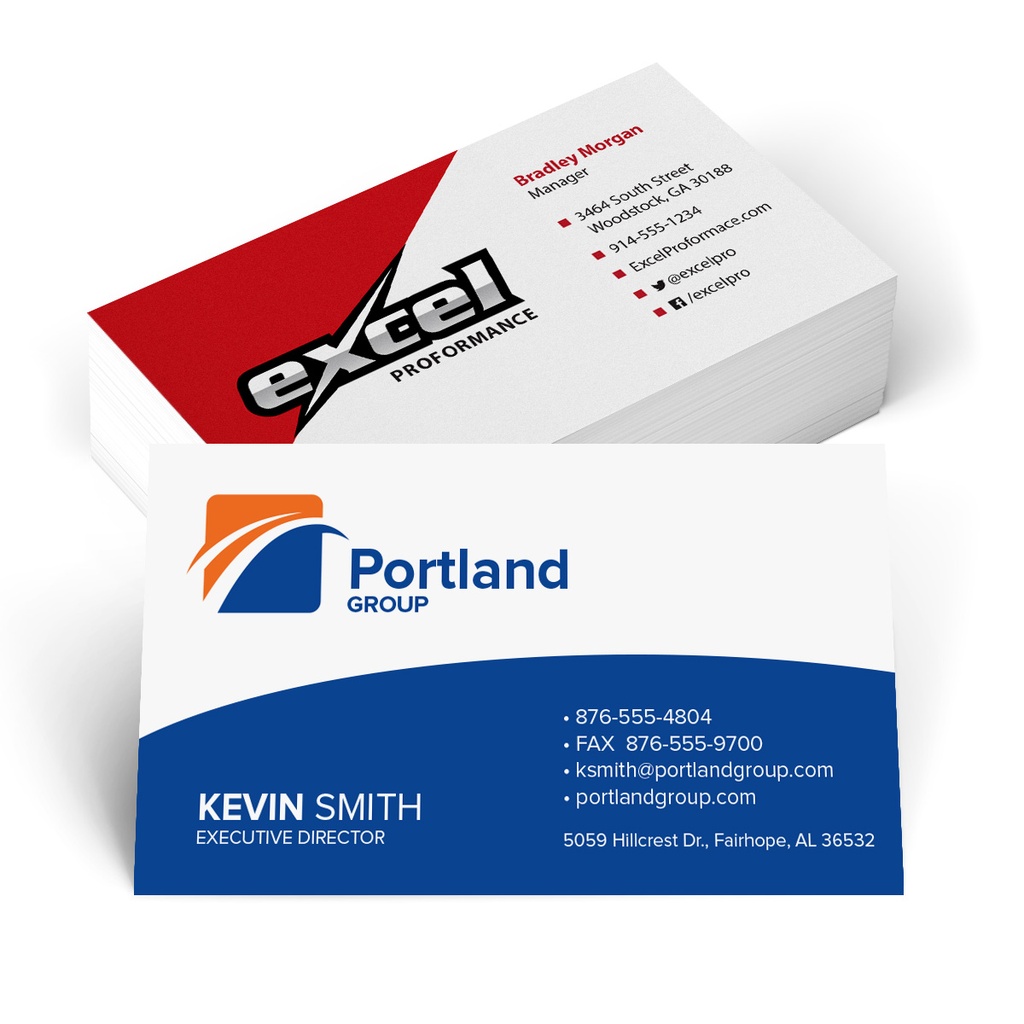 [020-440] Premium Uncoated Smooth Business Cards (White - 14 pt. Accent, Front Only)