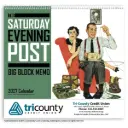 Saturday Evening Post Big Block Memo Wall Calendar