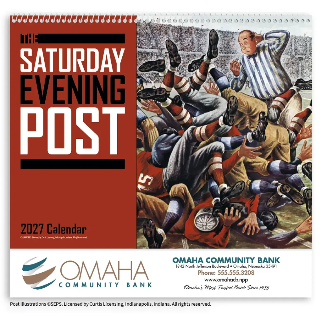 The Saturday Evening Post Wall Calendar - Spiral