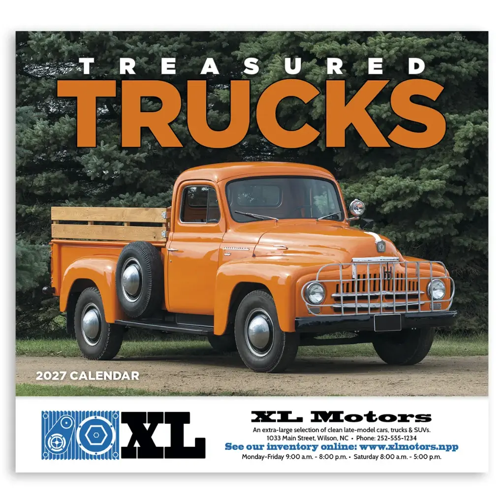 Treasured Trucks Wall Calendar