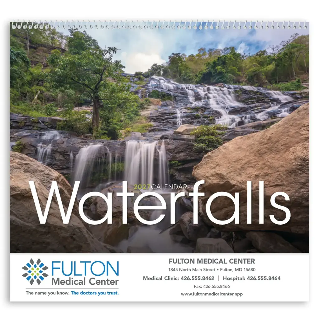 Waterfalls Wall Calendar