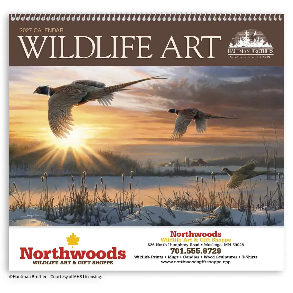 Wildlife Art by the Hautman Brothers Wall Calendar