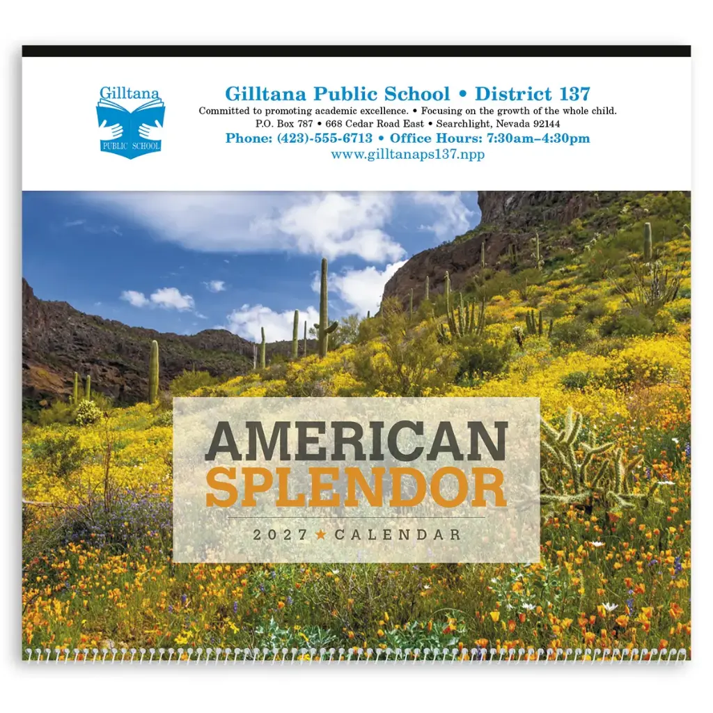 Scenic American Splendor Large Wall Calendar  