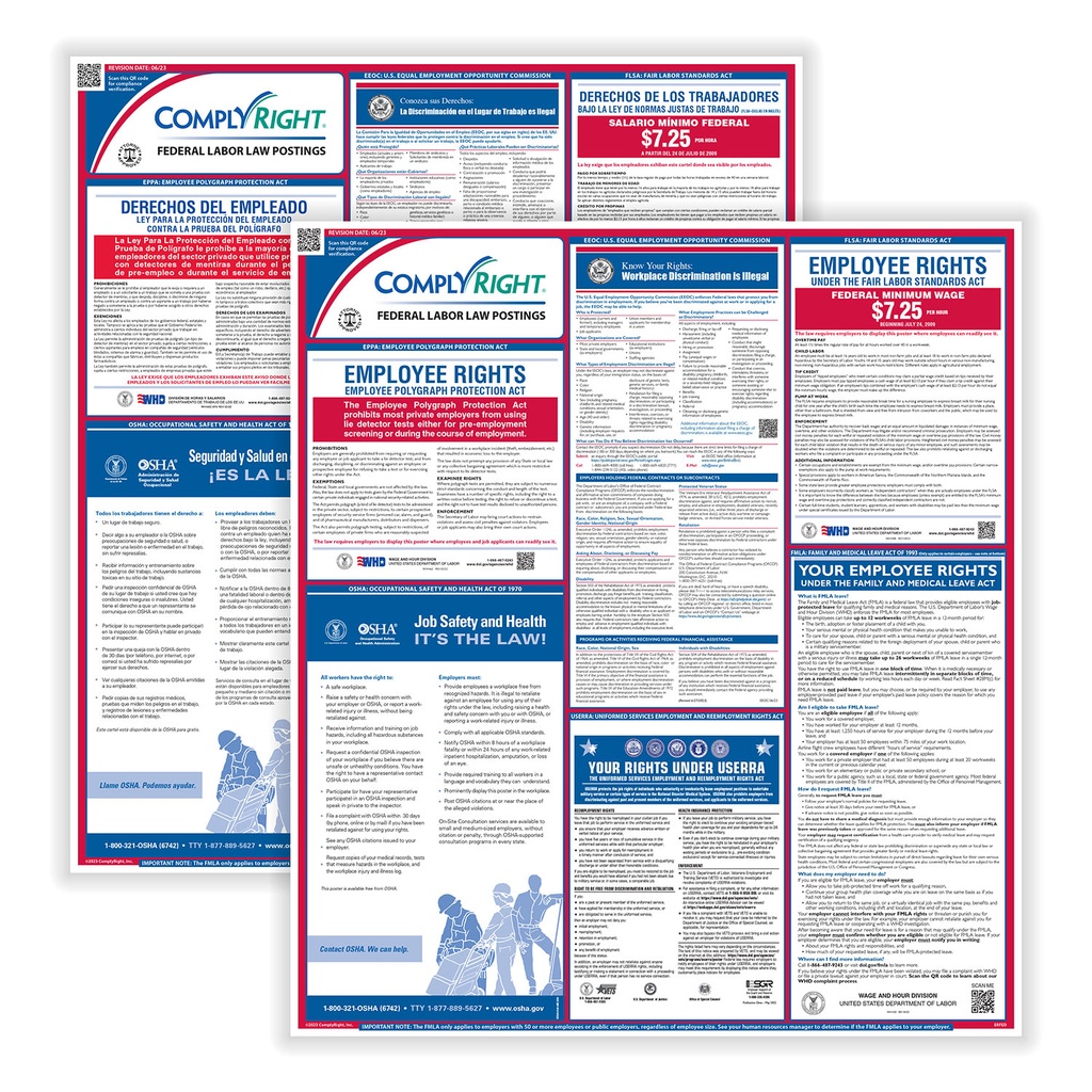 [LLP-ERFEDB] Federal Labor Law Poster Set - Bilingual