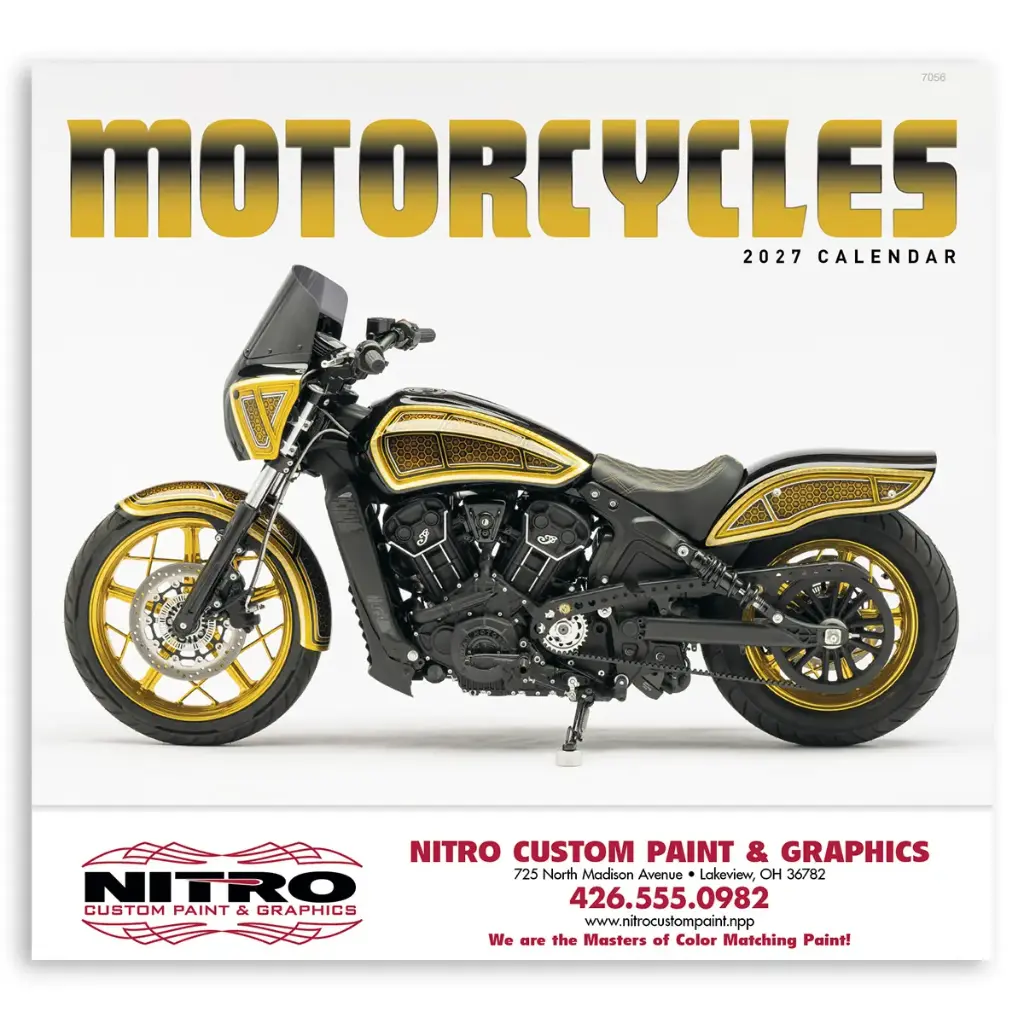 Motorcycles Wall Calendar