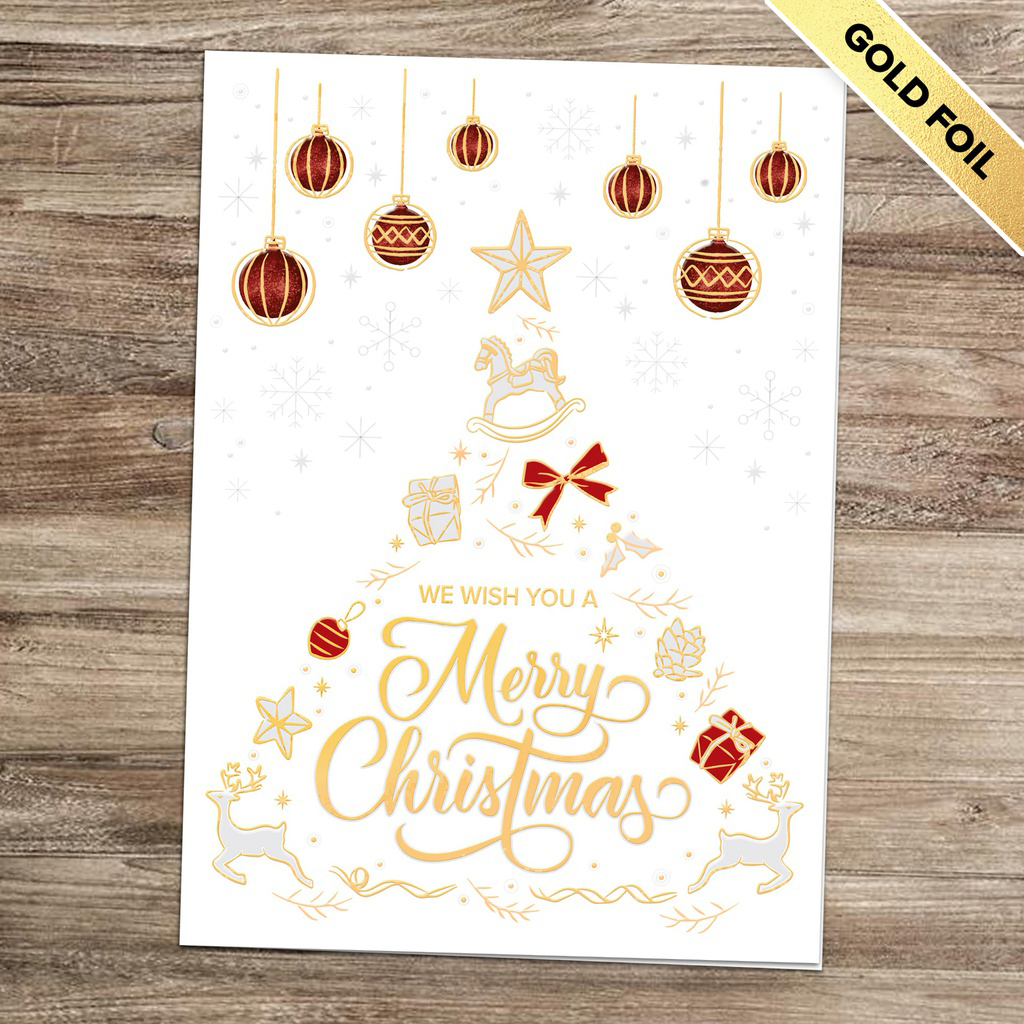[310-1001] Company Christmas Cards (FREE Blank Envelopes)