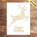 Frolicking Deer Business Holiday Card