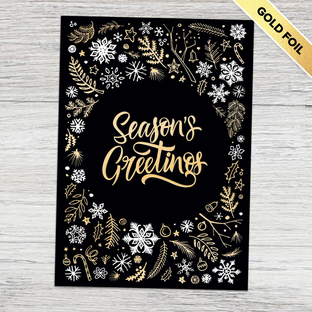 [310-1002] Season's Greetings Business Holiday Card (FREE Blank Envelopes)