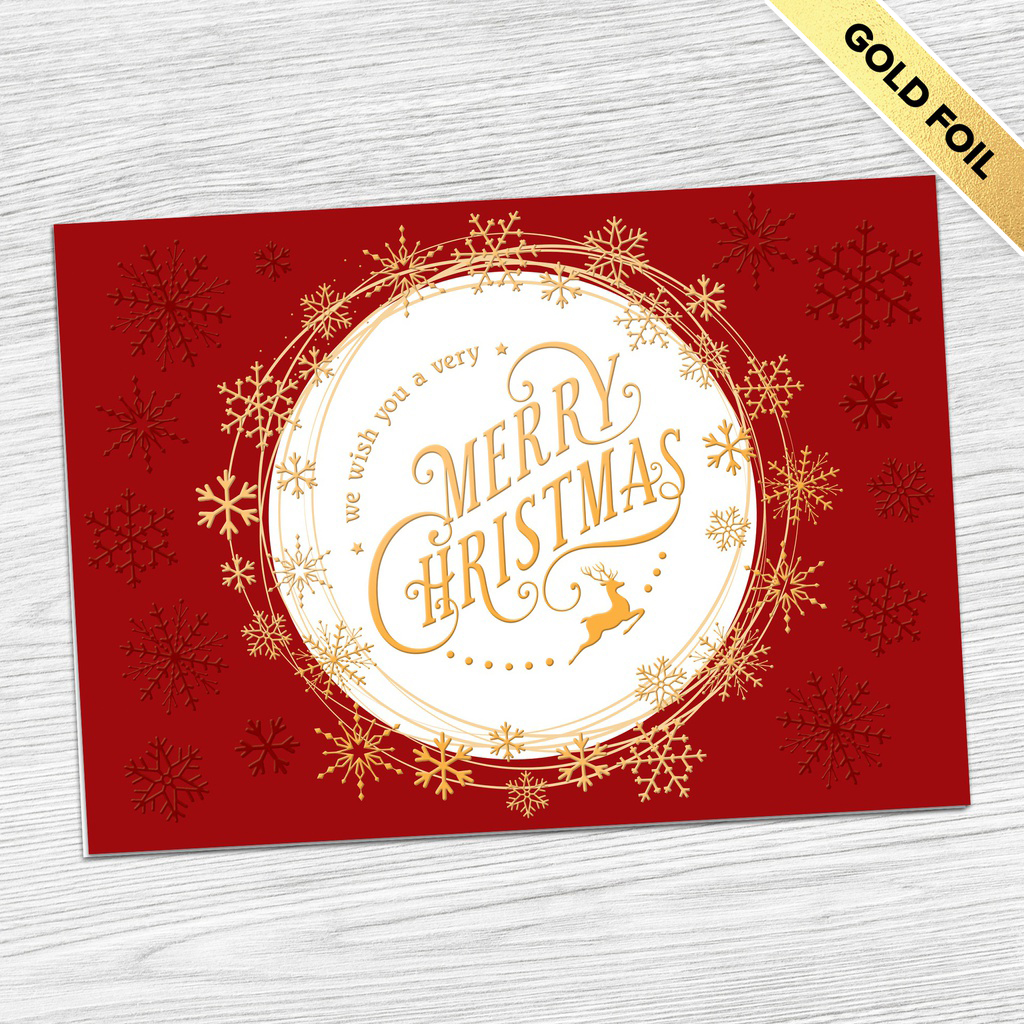 [310-1007] Wreath Company Christmas Card (FREE Blank Envelopes)