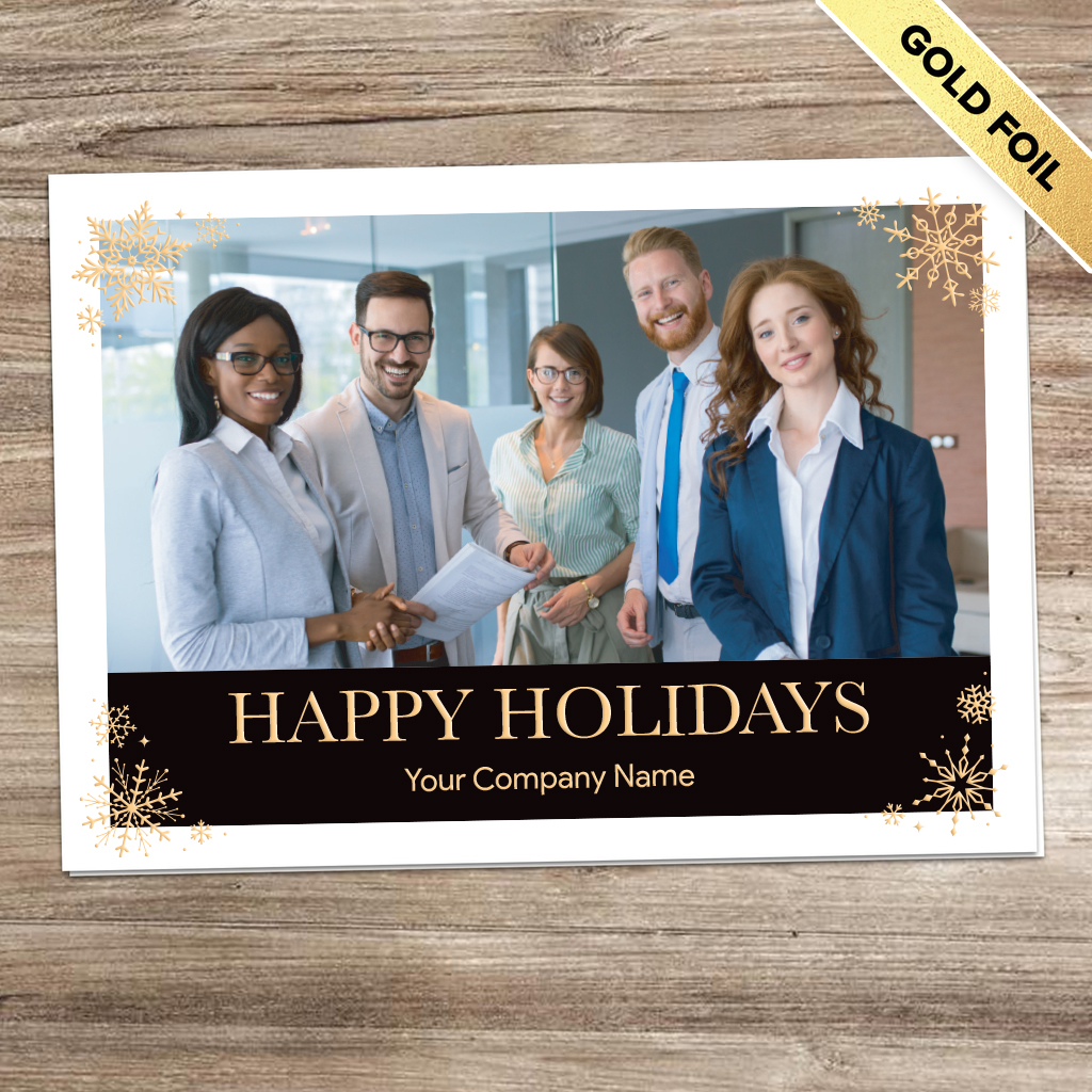 [310-1010G] Photo Business Holiday Cards (FREE Blank Envelopes)