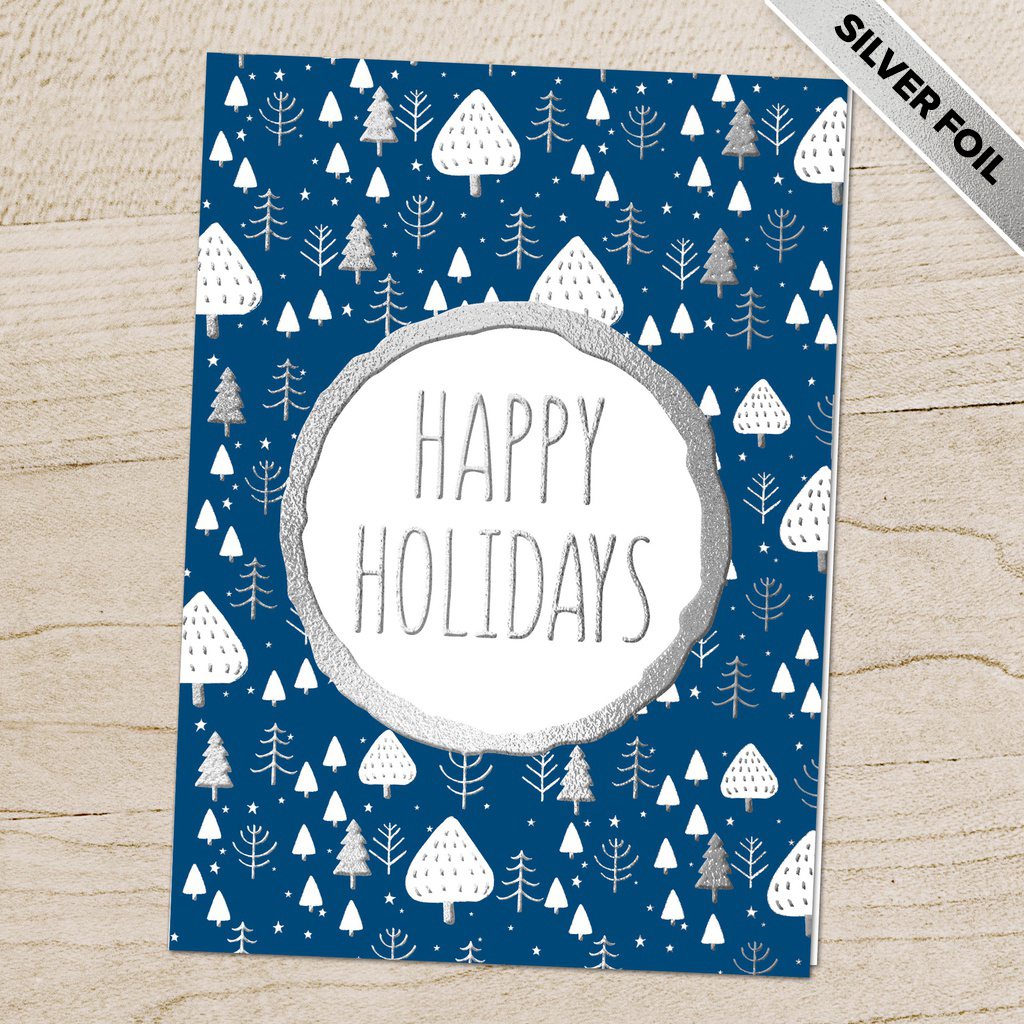 [310-1018] Snowy Night Company Holiday Card (FREE Blank Envelopes)