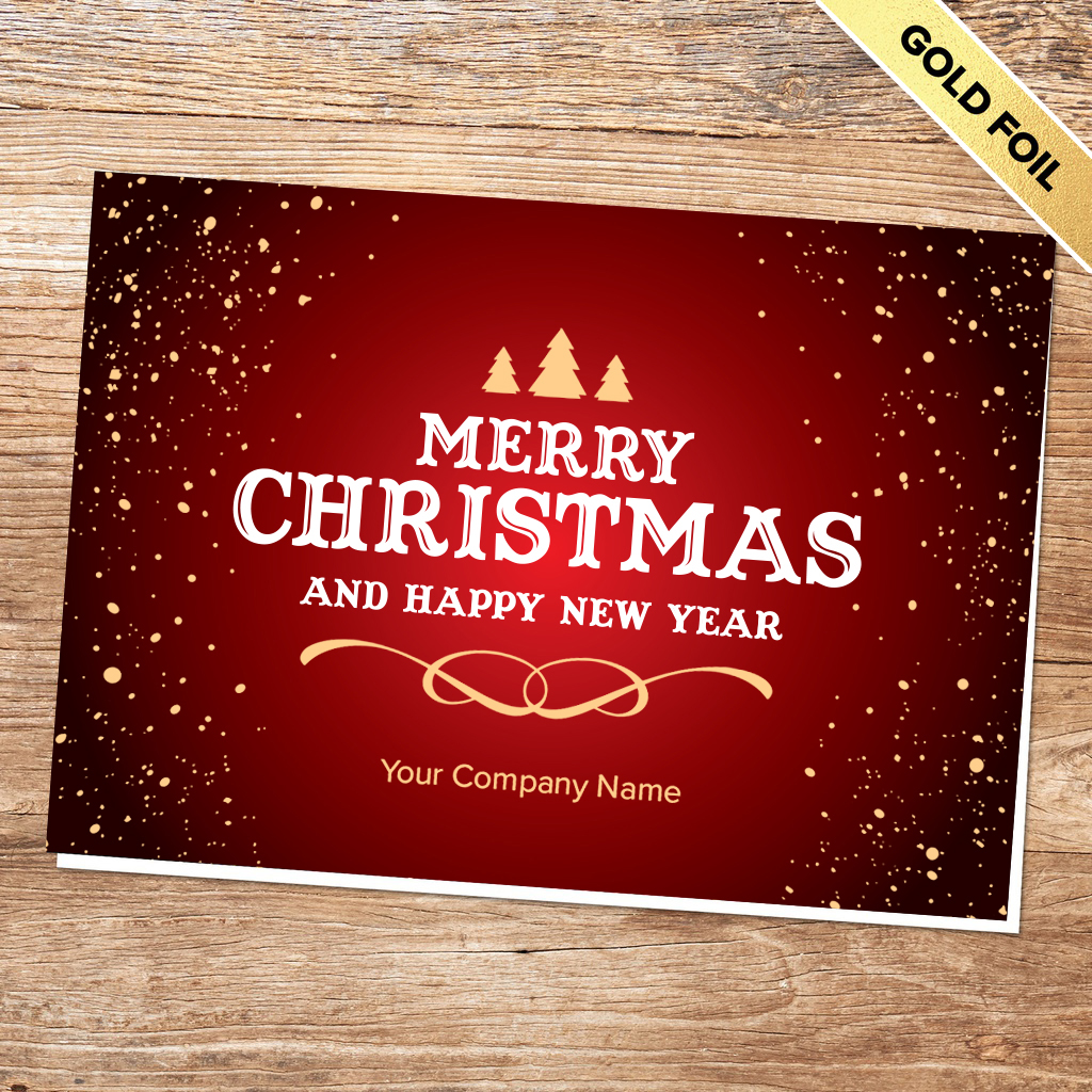 [310-1020P] Glittering Company Christmas Card (FREE Blank Envelopes)