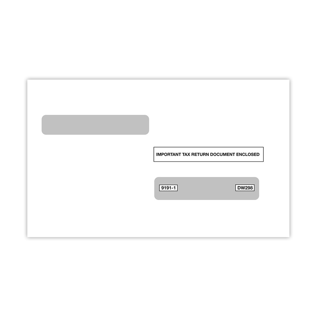 W-2 4-Up Box Tax Form Envelope (9191)