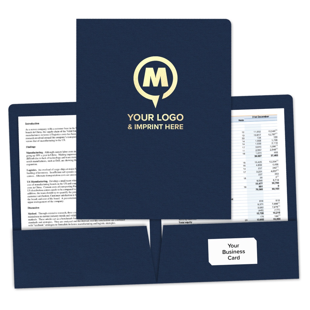 Linen Foil Folders