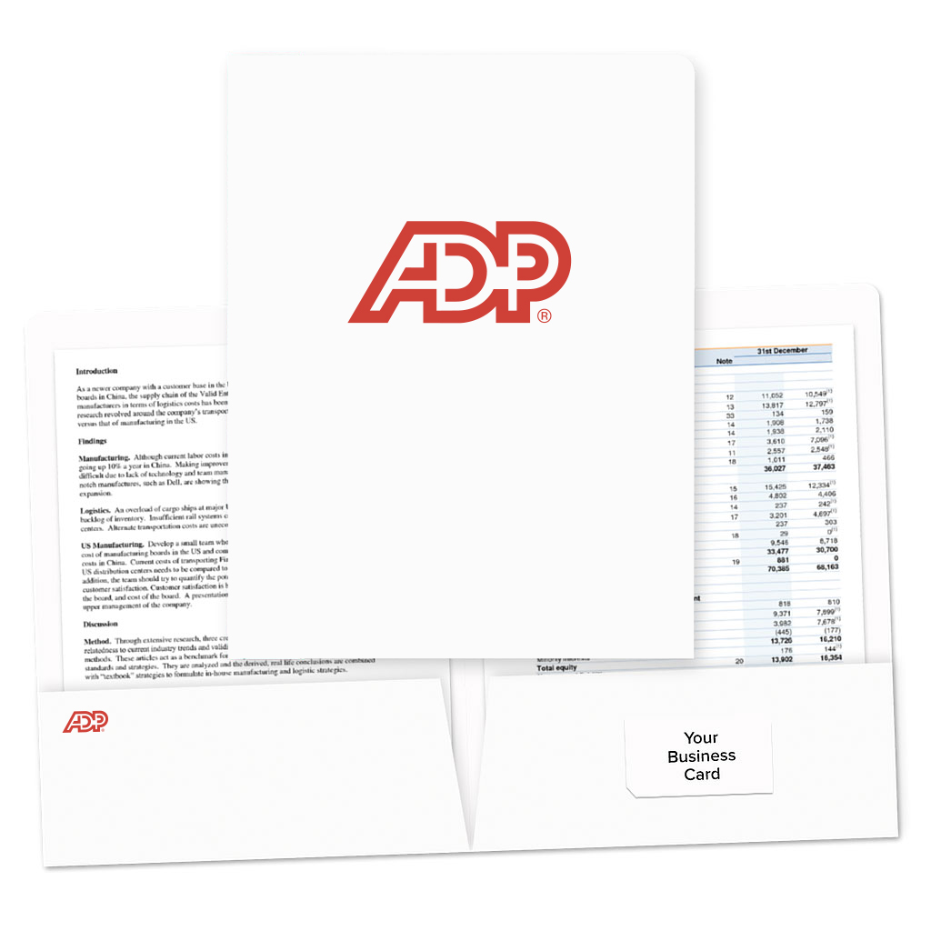 ADP 2-Pocket Presentation Folder