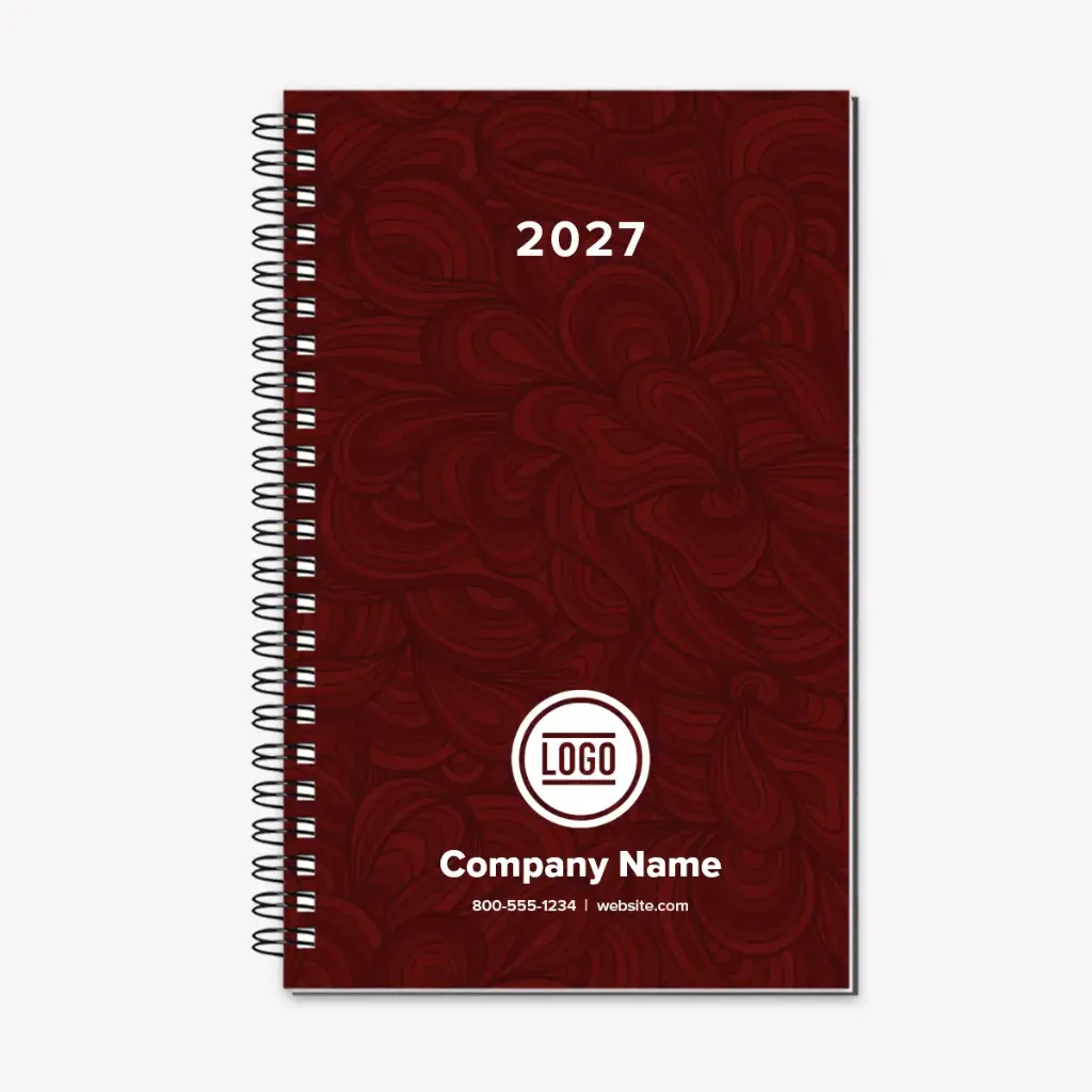[240-W-CB54] Modern Floral Pattern Custom Diaries (Weekly)