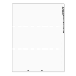 [5174] 3-Up Blank 1099 Tax Form With 1/2&quot; Side Perf (5174)